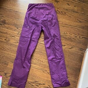 WonderWink Purple Maternity Scrub Pants